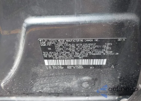 2014 Toyota Rav4 Xle from USA, damaged, VIN 2T3RFREV4EW203314
